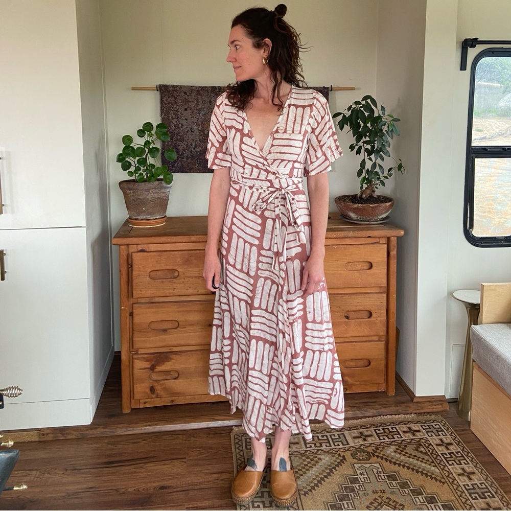 Osei Duro tulip dress in pink basket